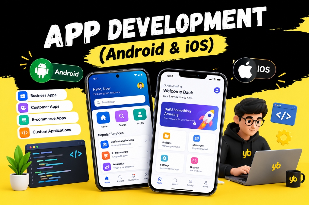 App Development Services in Mathura - Android and iOS Mobile Applications by Yellow Buddy