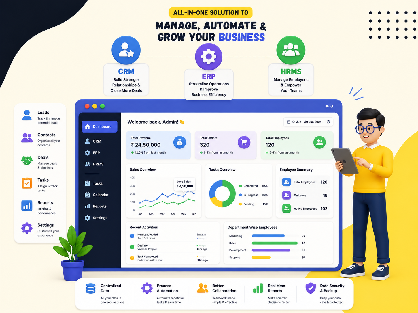 CRM, ERP & HRMS Solutions