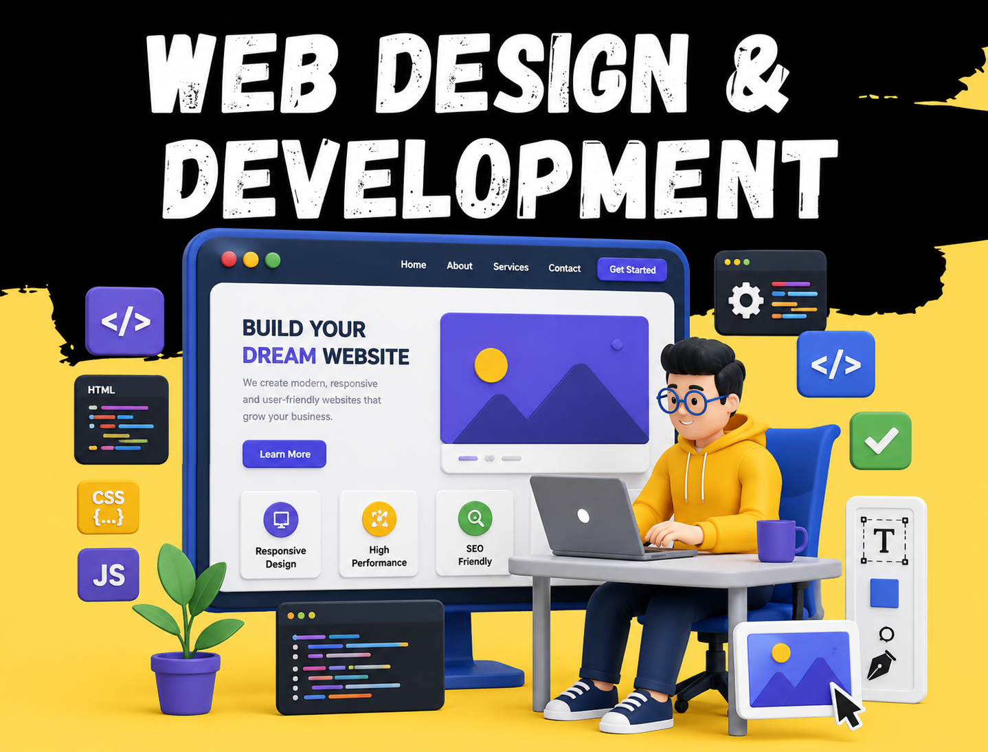 Web Design and Development Services by Yellow Buddy - Responsive Websites, UI/UX Design, E-Commerce Solutions